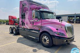 Pink International ProStar over the road truck