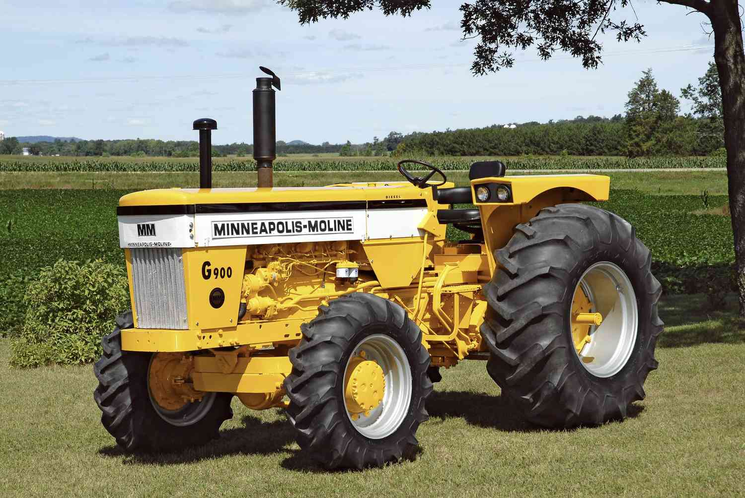 Yellow Minneapolis-Moline tractor