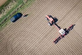 A birdseye view of planting at Felt Family Farms in Iowa