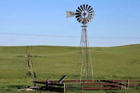 A windmill at a ranch