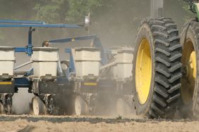 A planter in a field