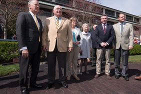 Perude and his wife tour Keenland in Kentucky