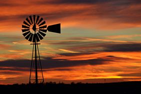 wind vane at dusk