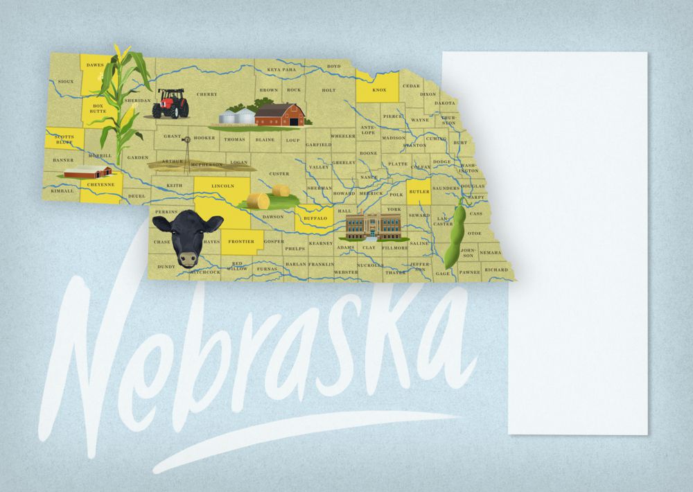 nebraska map illo