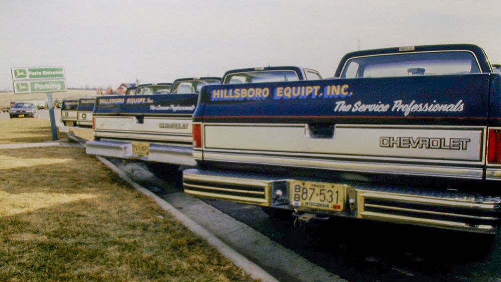 A lineup of Hillsboro Equipment Chevrolet Trucks