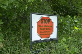 A biosecurity sign.