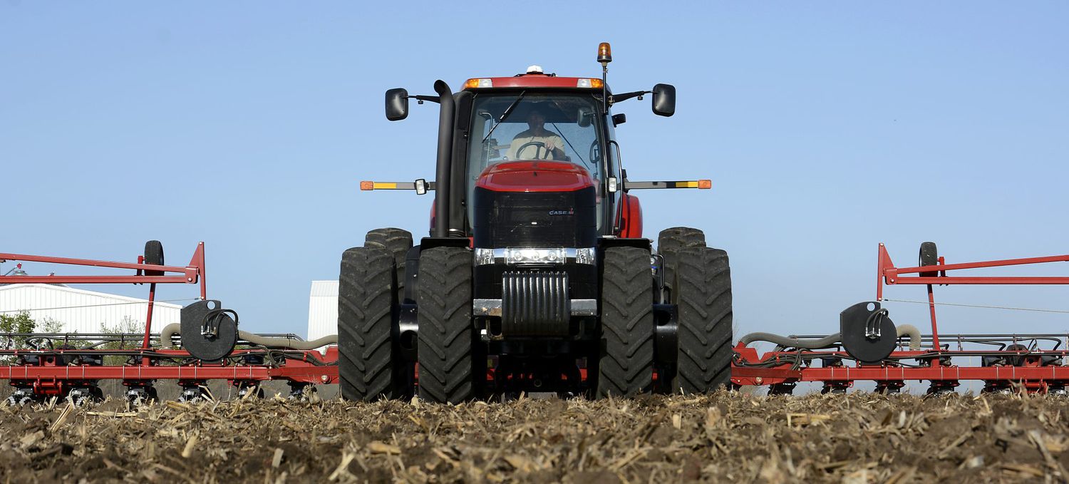 Case IH planter and tractor