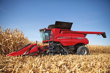 Case IH Axial-Flow combine with tracks