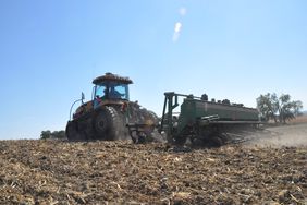 Cover crop planting.