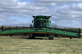 John Deere X9 combine in Boone, Iowa