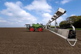 Mockup of Fendt Rogator in field