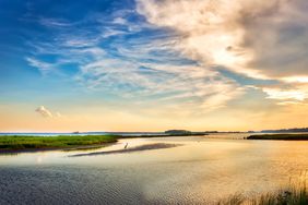 The Maryland Bay at sunset.