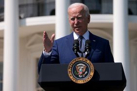 U.S. President Joe Biden delivers remarks during an event on the South Lawn of the White House August 5, 2021 in Washington, DC. Biden delivered remarks on the administration’s efforts to strengthen American leadership on clean cars and trucks.