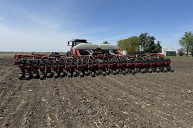 Case planter in a field