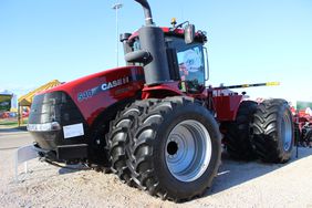 A Case IH tractor with duals.