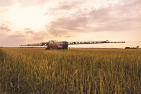 New Holland Guardian sprayer in field