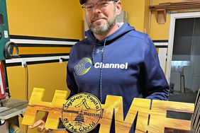 Kyle Durham owns and operates a woodworking business in town.