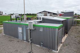 The anaerobic digester on Allen Farms in Oshkosh, Wisconsin