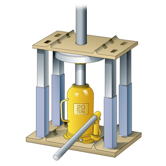 Portable hydraulic press illustration