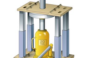 Portable hydraulic press illustration