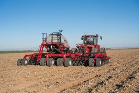 red Case IH precision disk 550 in a field