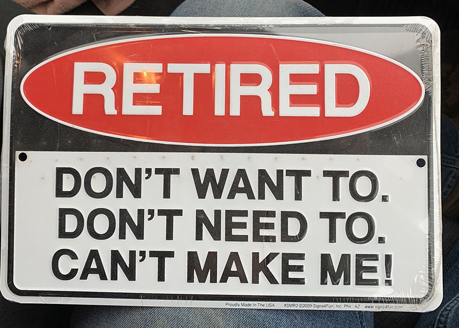 retired sign