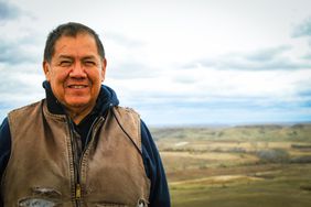 Ron Brownotter on his buffalo ranch on the Standing Rock Indian Reservation in northwest South Dakota.