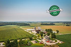 Aerial view of the Sands farmland