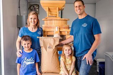 Rochelle and Evan Schnadt with their son, Leighton, and daughter, Ellery.