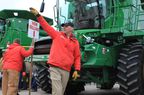 Selling combine at Sullivan auction