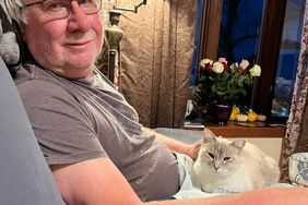 Jerry with Sparkles the therapy cat