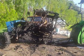 Tractor hits land mine in Ukrainian field, killing the operator