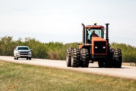 tractor on highway