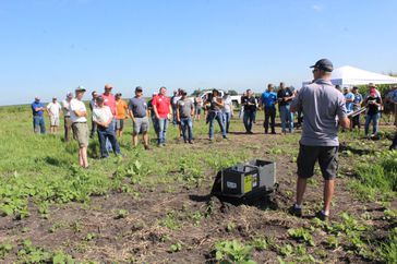 A Polk County field day showcasing a saturated buffer installed in Iowa