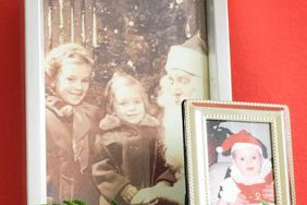 Christmas photos in frames