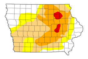 iowa state drought map