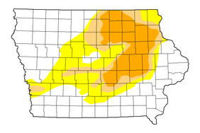 Iowa May 16 drought map