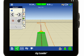 Ag Leader's InCommand display with the TurnPath system enabled.