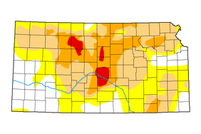 Map of Kansas drought conditions