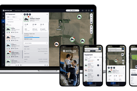 The New Holland FieldOps service as seen on web and mobile interfaces