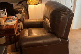 brown reclining chair